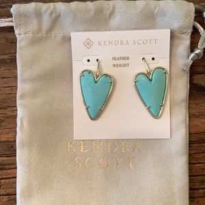 Ansley drop earrings, turquoise, never worn.